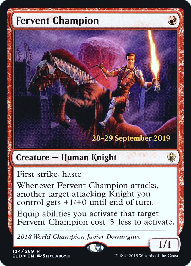 Fervent Champion [Throne of Eldraine Prerelease Promos] | Odin's Place