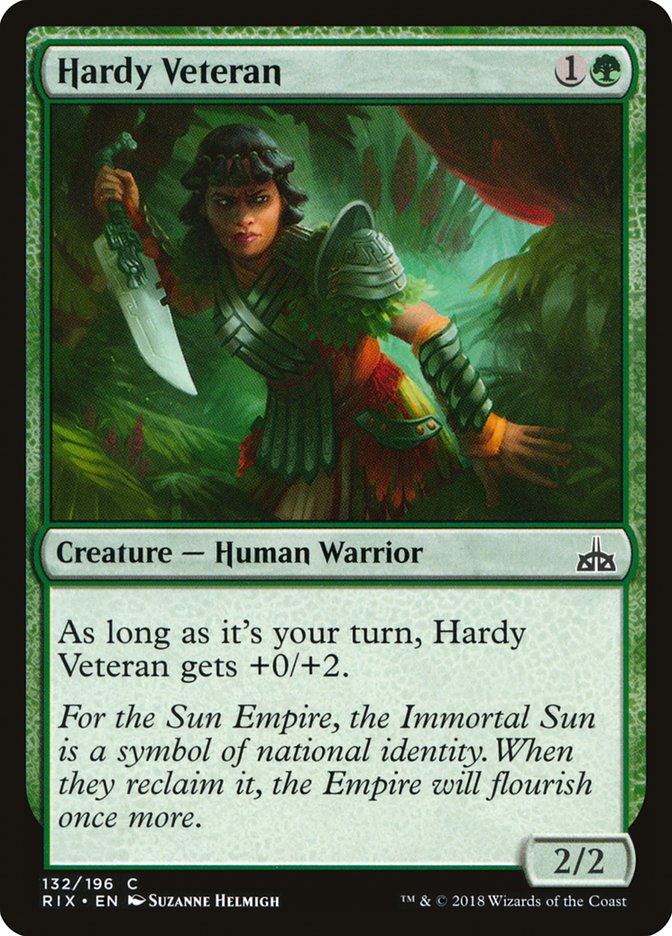 Hardy Veteran (132) [Rivals of Ixalan] | Odin's Place