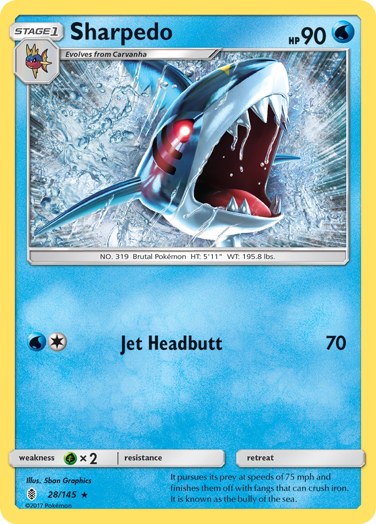 Sharpedo (28/145) [Sun & Moon: Guardians Rising] | Odin's Place