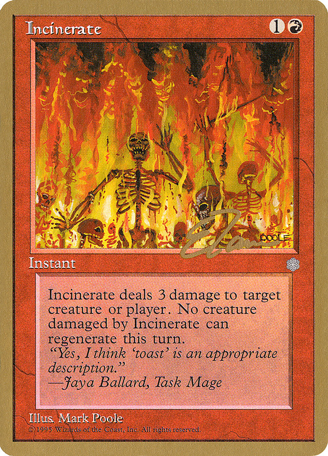 Incinerate (Eric Tam) [Pro Tour Collector Set] | Odin's Place