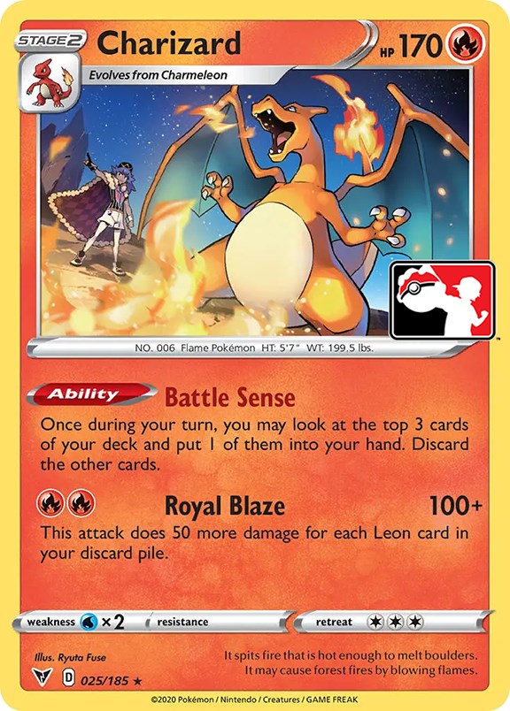 Charizard (025/185) [Prize Pack Series One] | Odin's Place