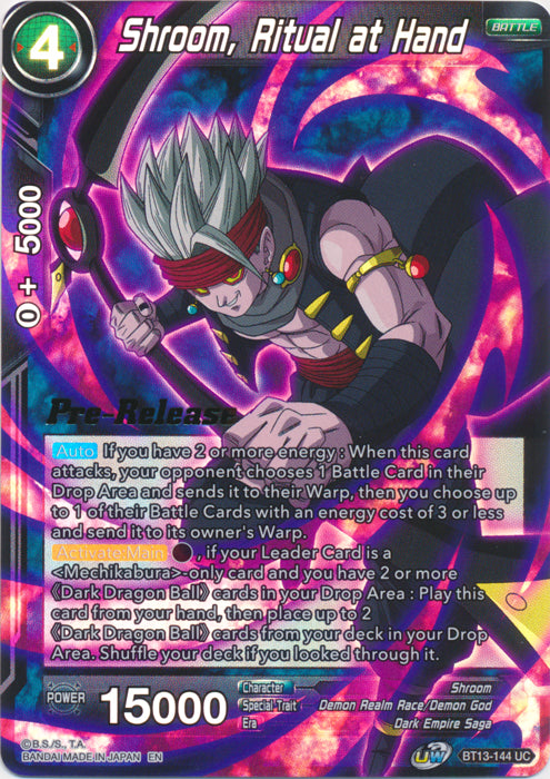 Shroom, Ritual at Hand (BT13-144) [Supreme Rivalry Prerelease Promos] | Odin's Place