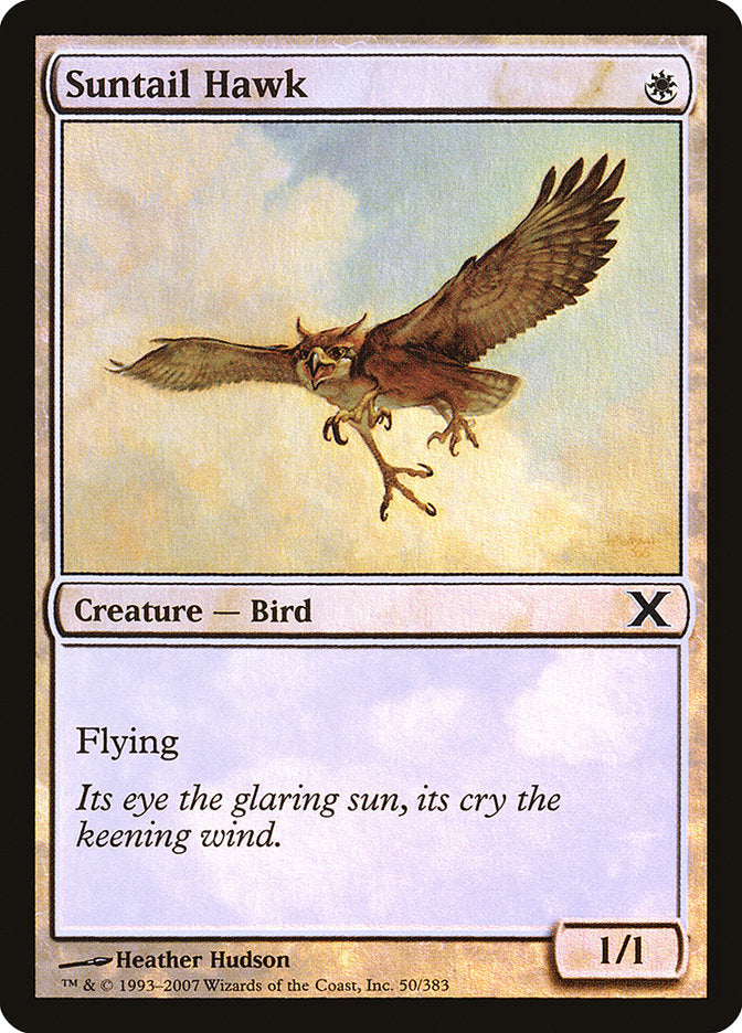 Suntail Hawk (Premium Foil) [Tenth Edition] | Odin's Place