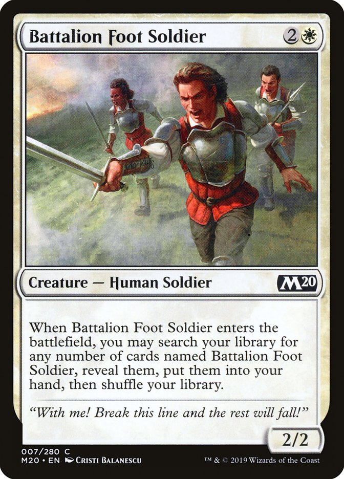 Battalion Foot Soldier [Core Set 2020] | Odin's Place