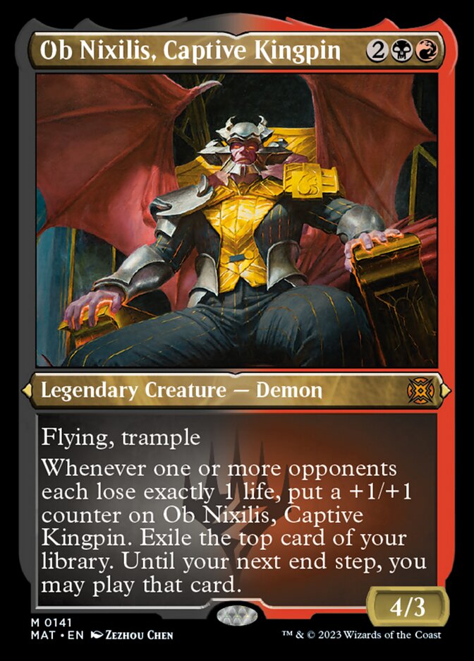 Ob Nixilis, Captive Kingpin (Foil Etched) [March of the Machine: The Aftermath] | Odin's Place