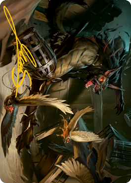 Wing Shredder Art Card (Gold-Stamped Signature) [Innistrad: Midnight Hunt Art Series] | Odin's Place