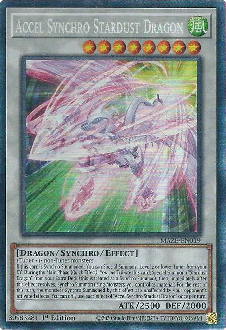 Accel Synchro Stardust Dragon [MAZE-EN019] Collector's Rare | Odin's Place