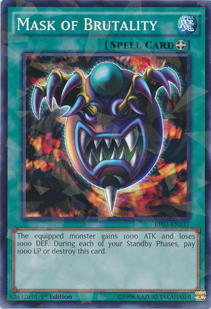 Mask of Brutality [BP03-EN137] Shatterfoil Rare | Odin's Place