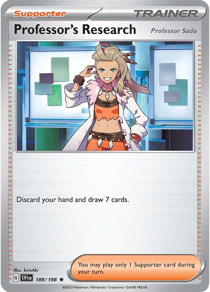 Professor's Research (Professor Sada) (189/198) [Scarlet & Violet: Base Set] | Odin's Place