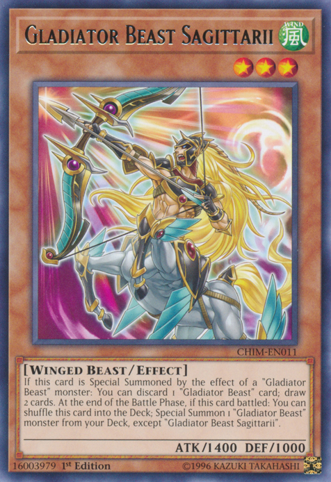Gladiator Beast Sagittarii [CHIM-EN011] Rare | Odin's Place