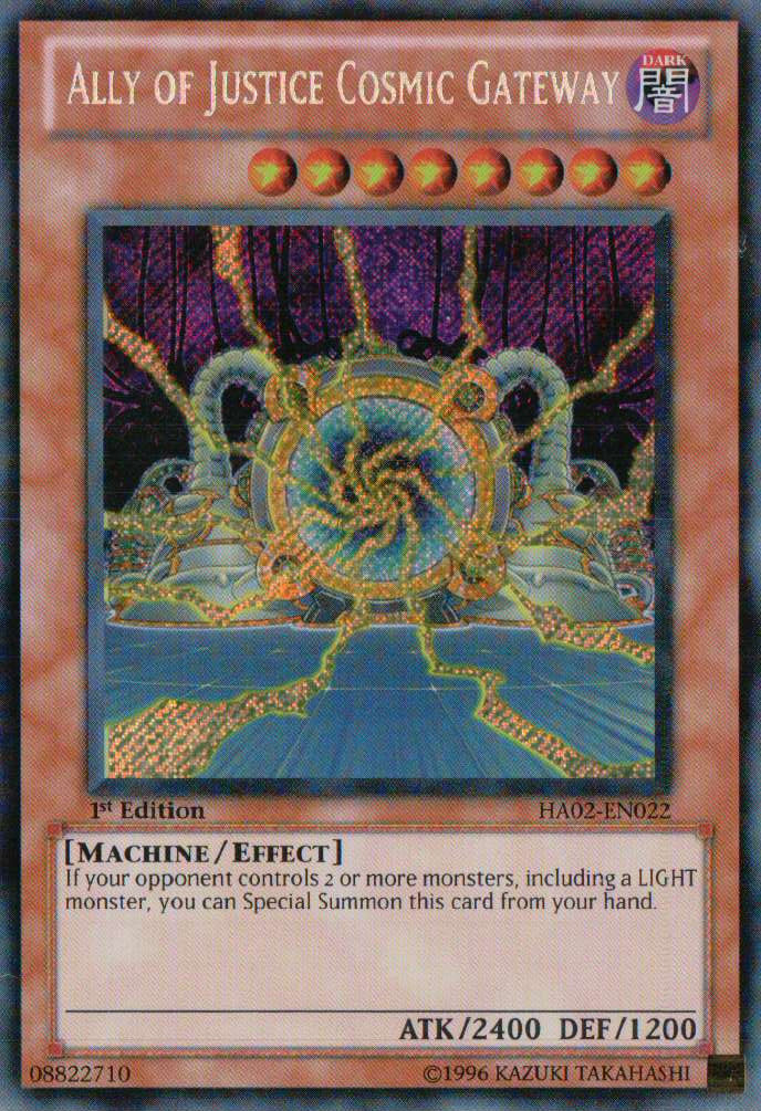 Ally of Justice Cosmic Gateway [HA02-EN022] Secret Rare | Odin's Place