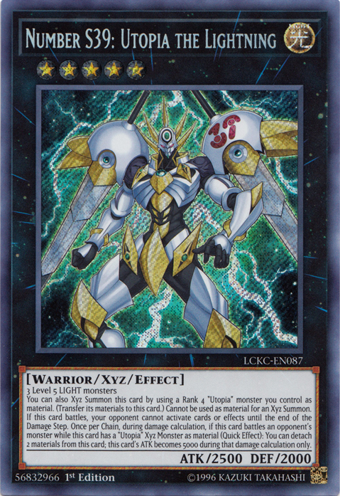 Number S39: Utopia the Lightning [LCKC-EN087] Secret Rare | Odin's Place