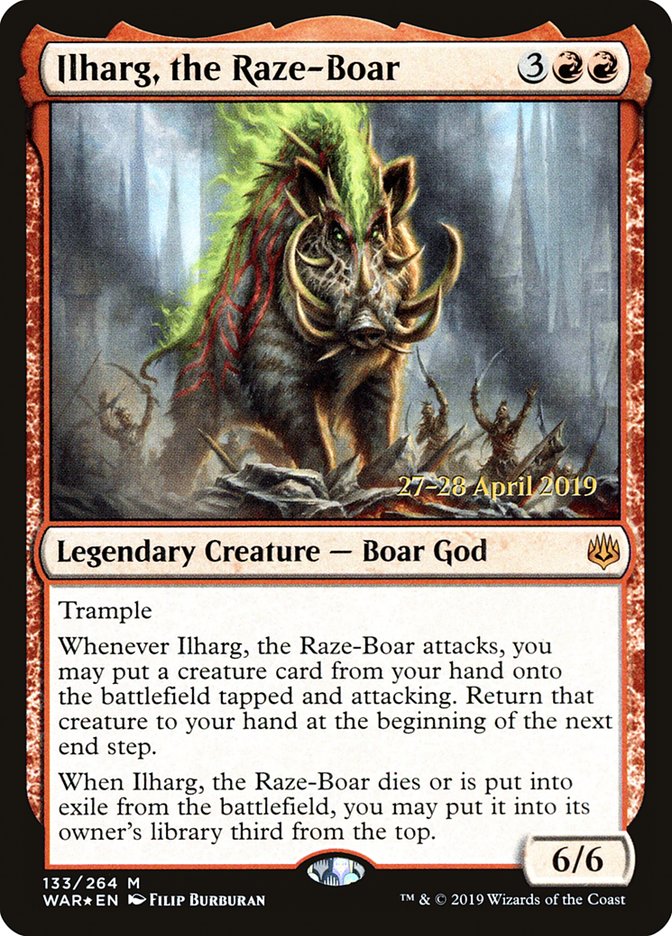 Ilharg, the Raze-Boar (133) [War of the Spark Prerelease Promos] | Odin's Place