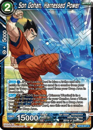 Son Gohan, Harnessed Power (BT16-027) [Realm of the Gods] | Odin's Place