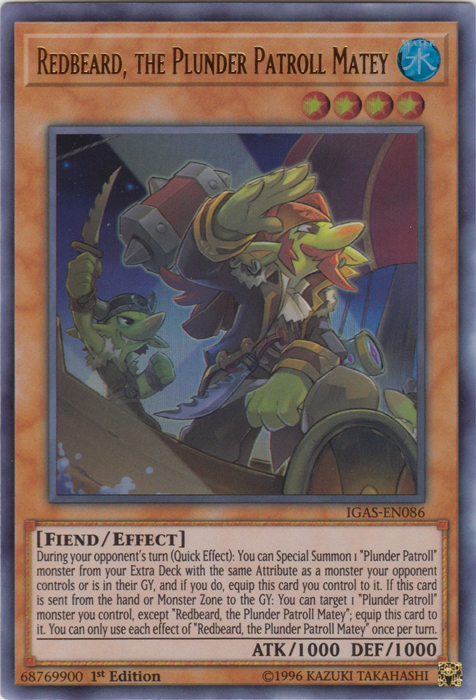 Redbeard, the Plunder Patroll Matey [IGAS-EN086] Ultra Rare | Odin's Place