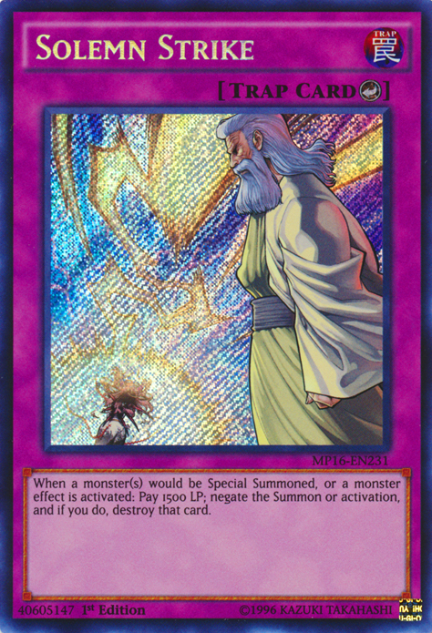 Solemn Strike [MP16-EN231] Secret Rare | Odin's Place