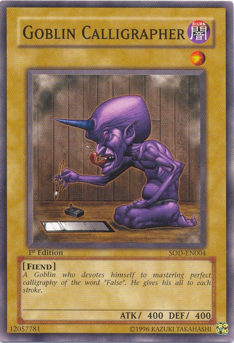 Goblin Calligrapher [SOD-EN004] Common | Odin's Place