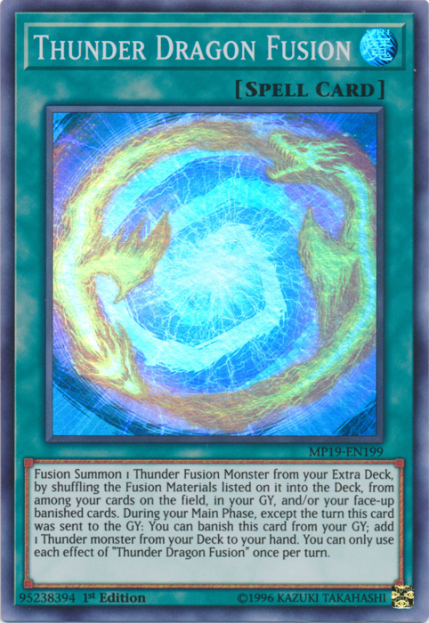 Thunder Dragon Fusion [MP19-EN199] Super Rare | Odin's Place