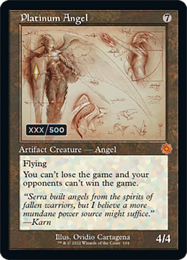 Platinum Angel (Retro Schematic) (Serialized) [The Brothers' War Retro Artifacts] | Odin's Place