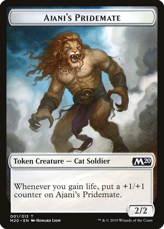 Ajani's Pridemate Token [Core Set 2020 Tokens] | Odin's Place