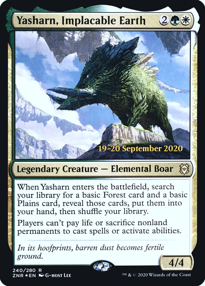 Yasharn, Implacable Earth [Zendikar Rising Prerelease Promos] | Odin's Place