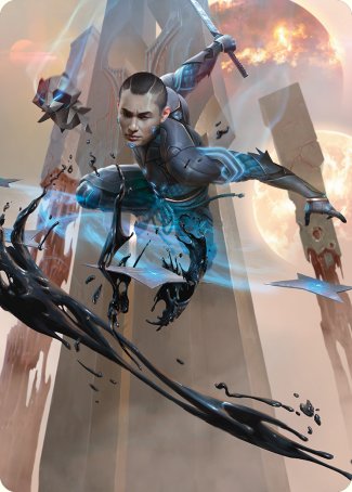 Kaito, Dancing Shadow Art Card [Phyrexia: All Will Be One Art Series] | Odin's Place
