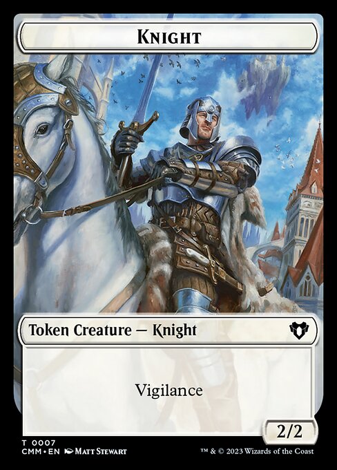 Treasure // Knight Double-Sided Token [Commander Masters Tokens] | Odin's Place