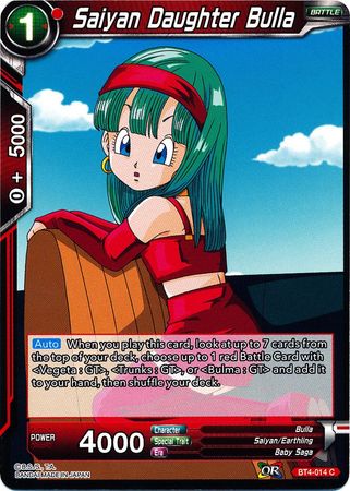 Saiyan Daughter Bulla (BT4-014) [Colossal Warfare] | Odin's Place