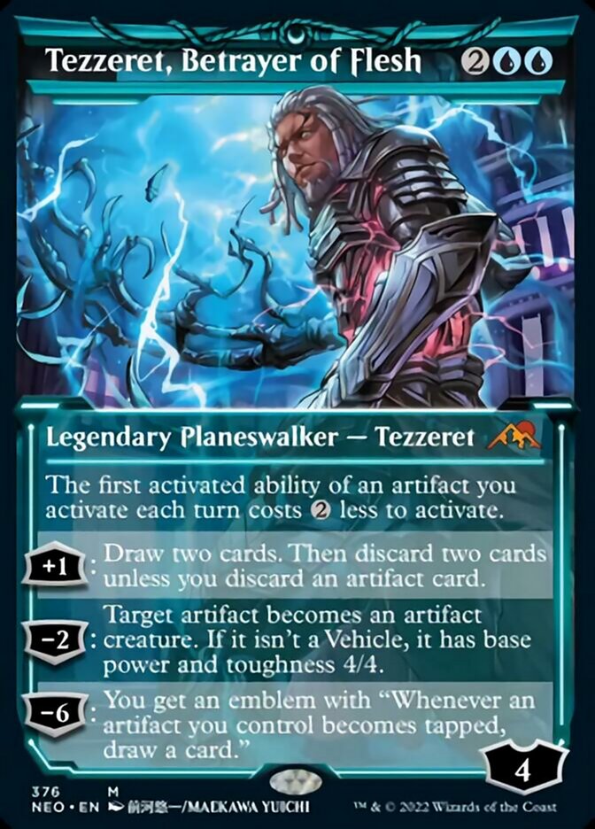 Tezzeret, Betrayer of Flesh (Showcase Soft Glow) [Kamigawa: Neon Dynasty] | Odin's Place