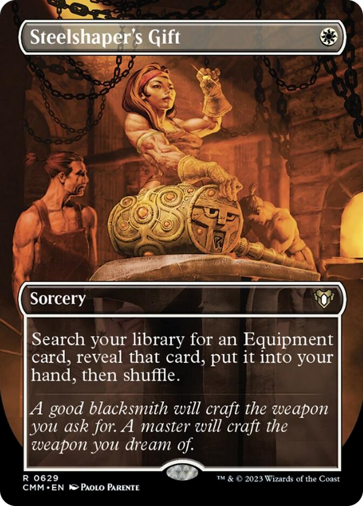 Steelshaper's Gift (Borderless Alternate Art) [Commander Masters] | Odin's Place