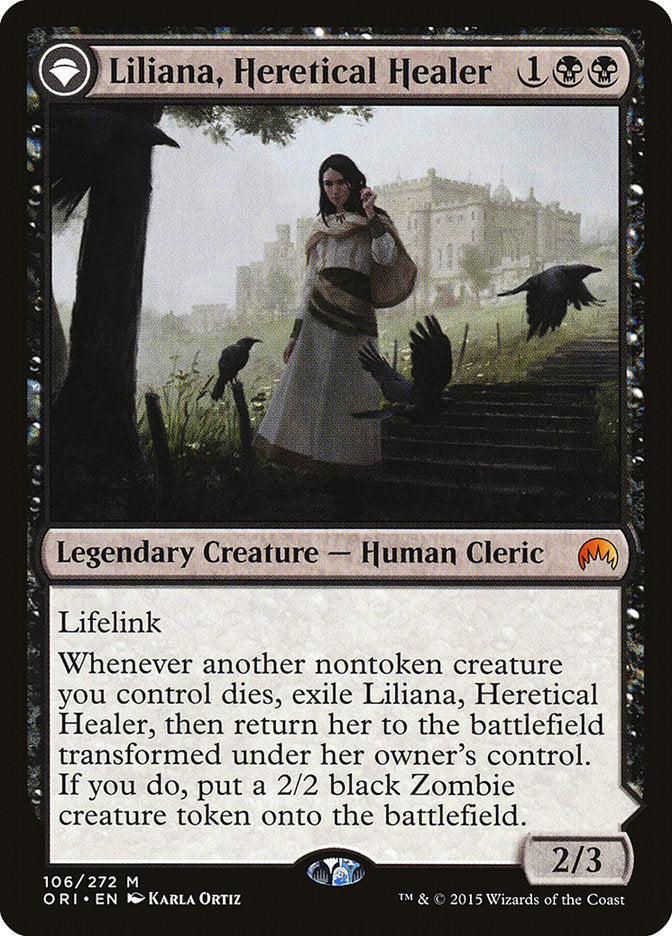 Liliana, Heretical Healer // Liliana, Defiant Necromancer [Magic Origins] | Odin's Place