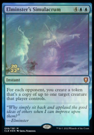Elminster's Simulacrum [Commander Legends: Battle for Baldur's Gate Prerelease Promos] | Odin's Place