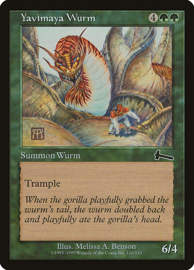 Yavimaya Wurm (120) [Urza's Legacy] | Odin's Place