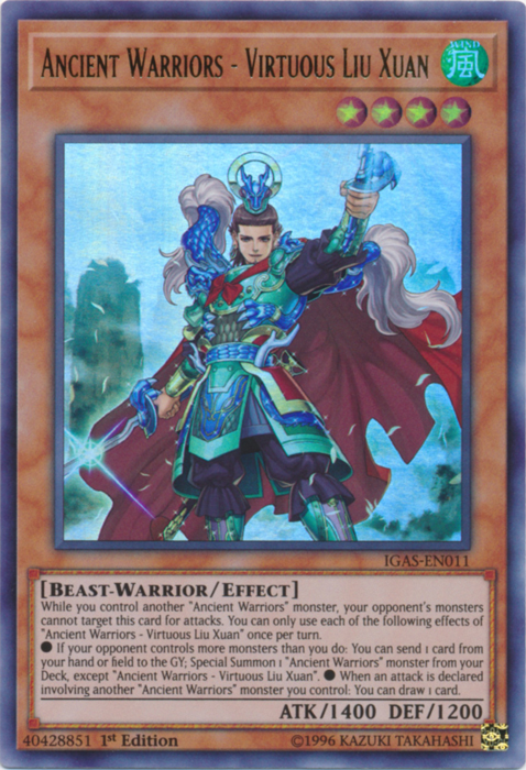Ancient Warriors - Virtuous Liu Xuan [IGAS-EN011] Ultra Rare | Odin's Place
