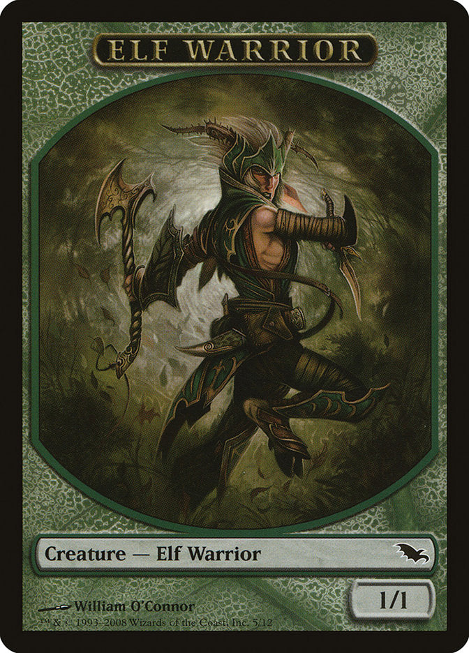 Elf Warrior Token (5/12) [Shadowmoor Tokens] | Odin's Place