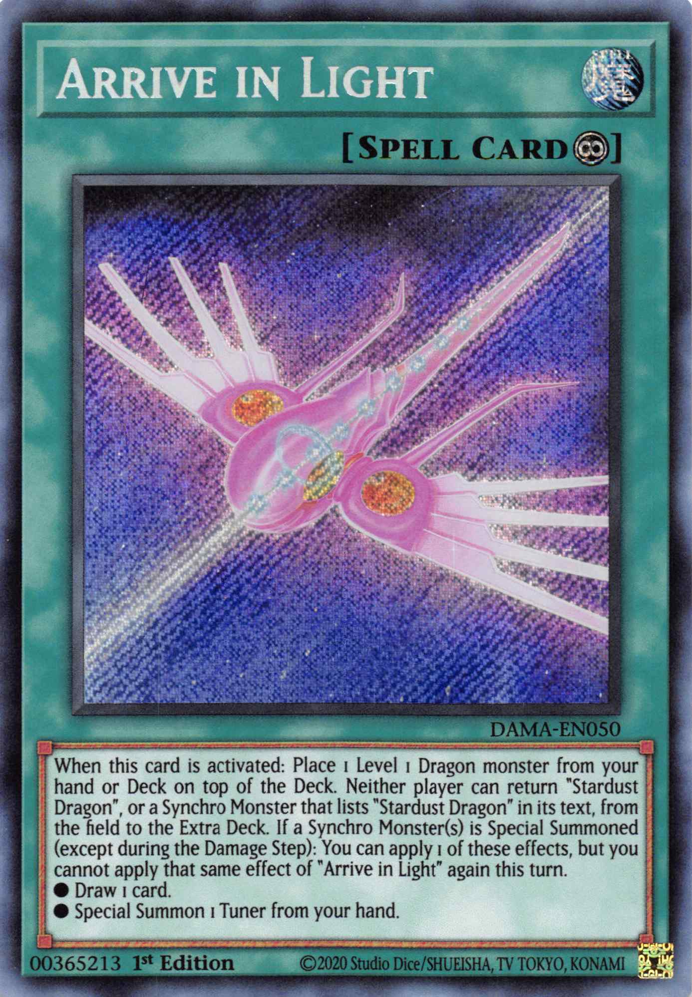 Arrive in Light [DAMA-EN050] Secret Rare | Odin's Place