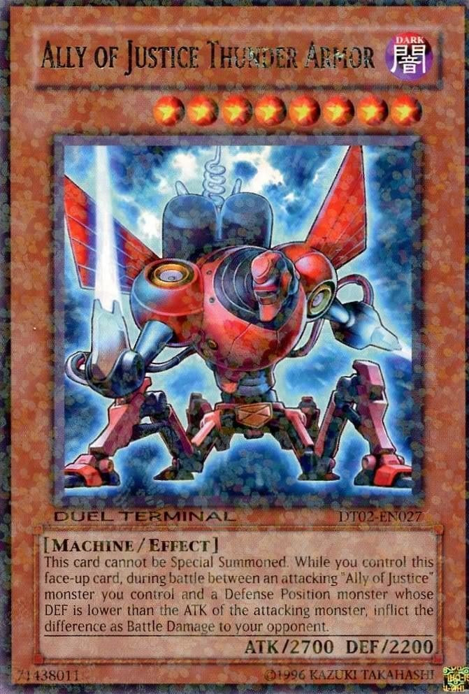Ally of Justice Thunder Armor [DT02-EN027] Rare | Odin's Place