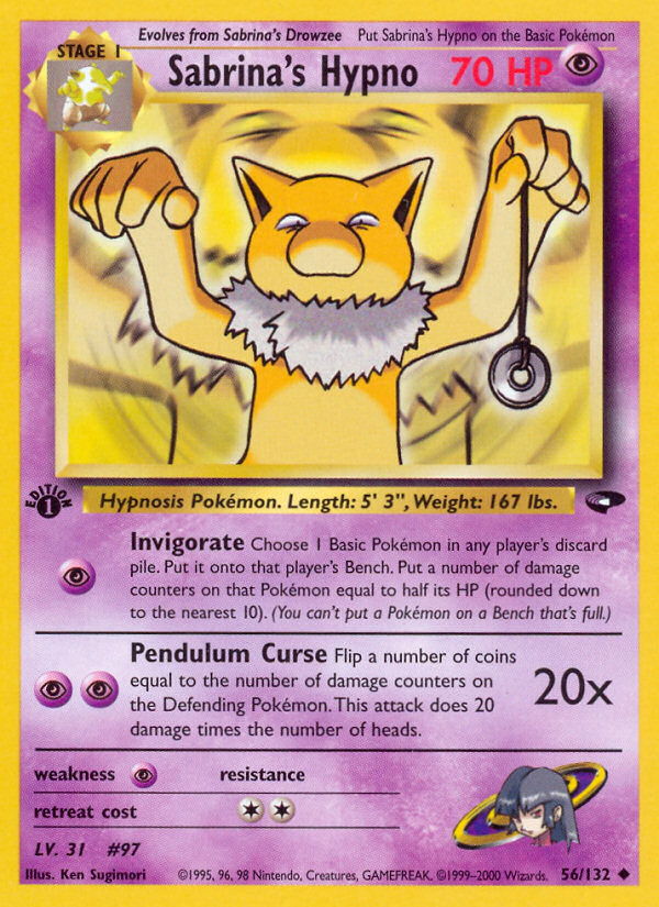 Sabrina's Hypno (56/132) [Gym Challenge 1st Edition] | Odin's Place