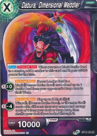 Dabura, Dimensional Meddler (BT12-125) [Vicious Rejuvenation] | Odin's Place