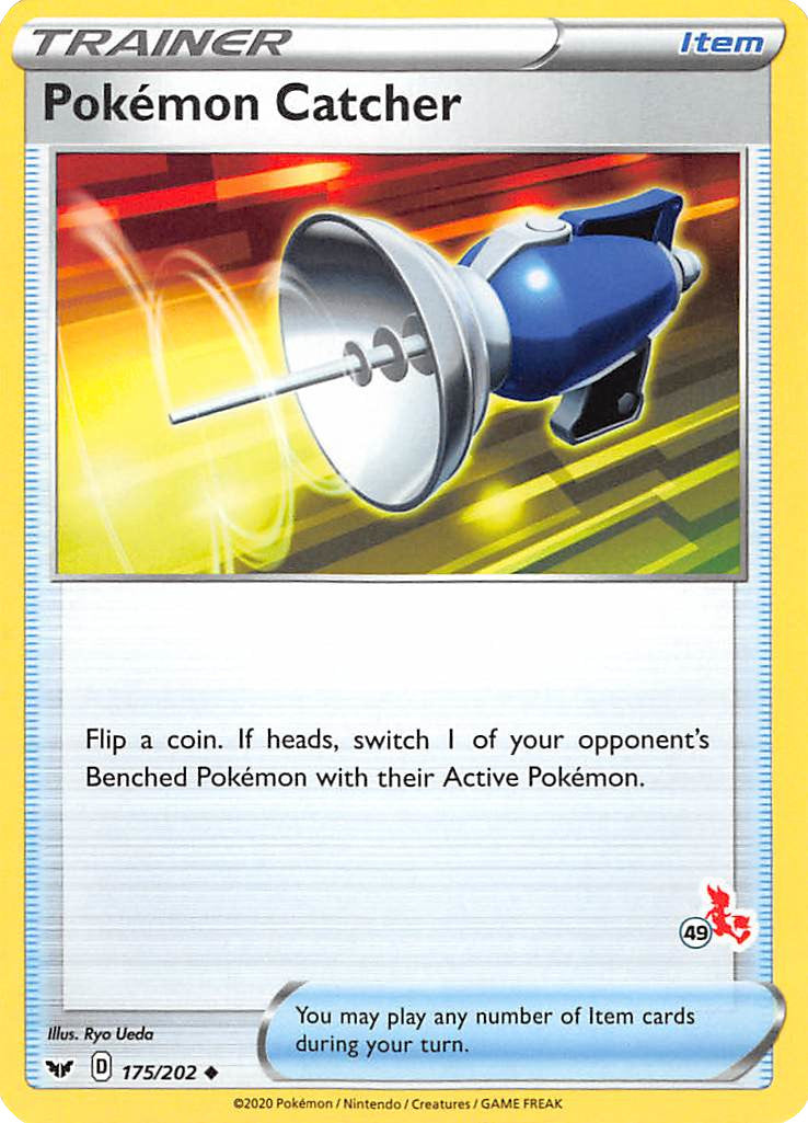 Pokemon Catcher (175/202) (Cinderace Stamp #49) [Battle Academy 2022] | Odin's Place