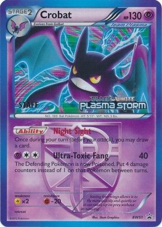 Crobat Team Plasma (BW51) (Staff Prerelease Promo) [Black & White: Black Star Promos] | Odin's Place
