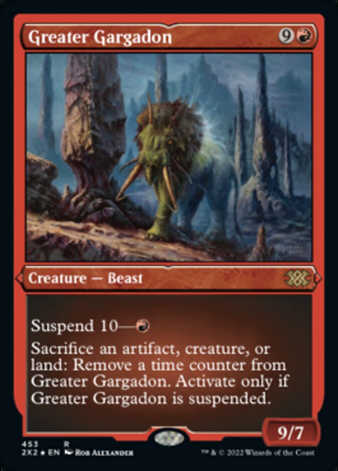 Greater Gargadon (Foil Etched) [Double Masters 2022] | Odin's Place