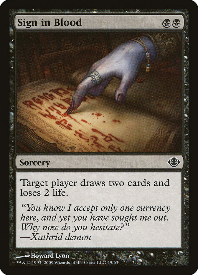 Sign in Blood (49) [Duel Decks: Garruk vs. Liliana] | Odin's Place