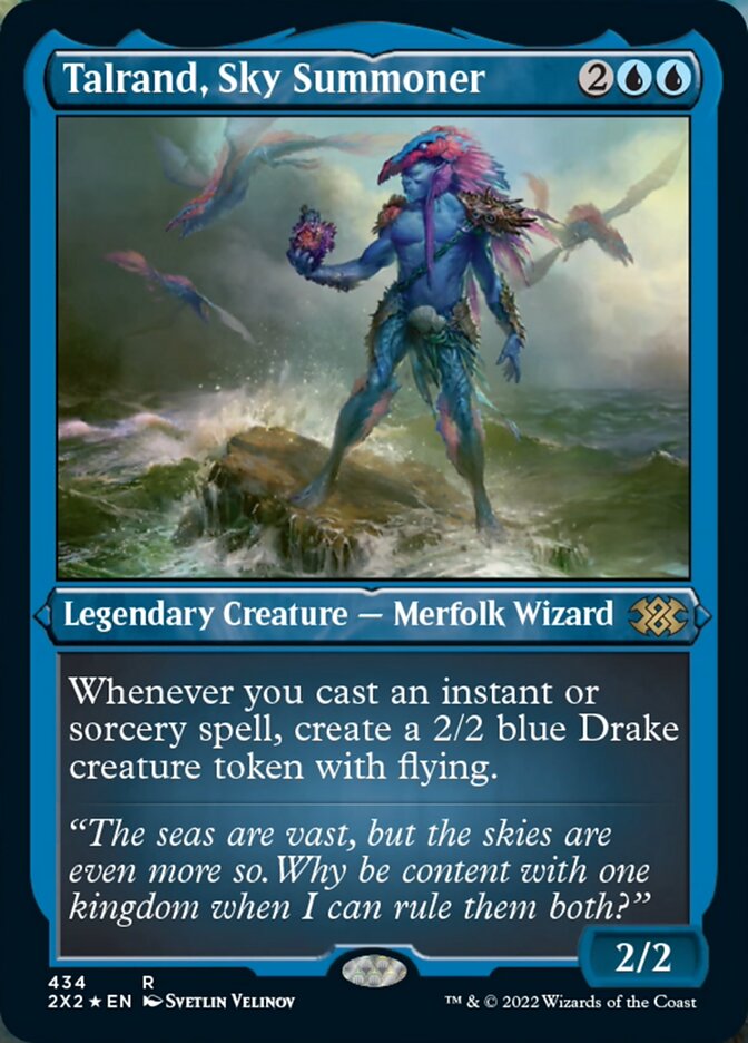 Talrand, Sky Summoner (Foil Etched) [Double Masters 2022] | Odin's Place
