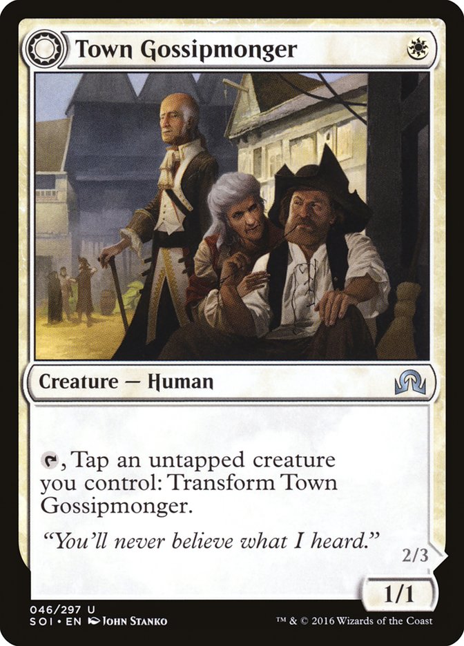 Town Gossipmonger // Incited Rabble [Shadows over Innistrad] | Odin's Place