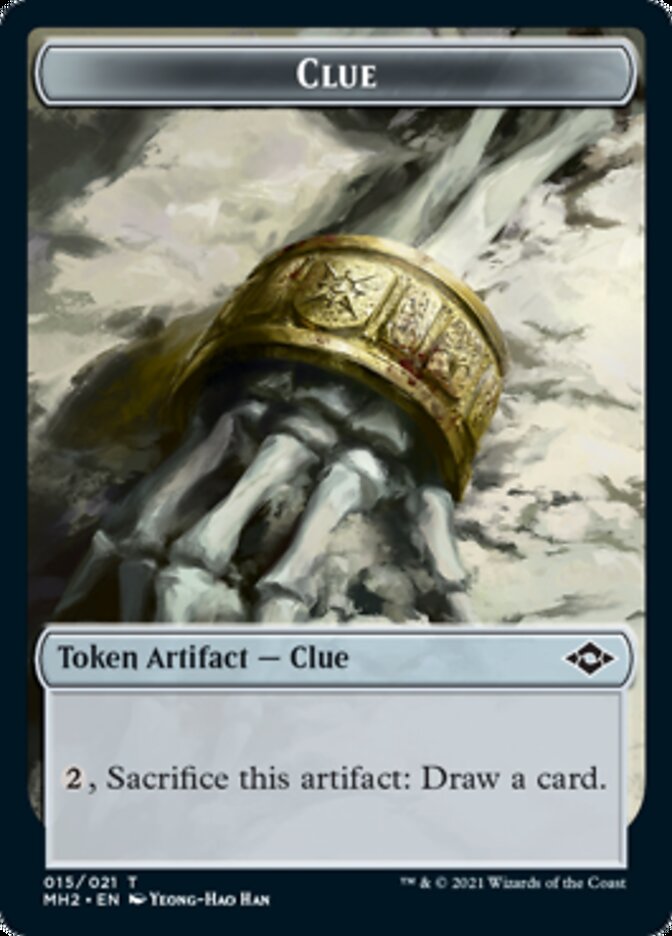 Beast // Clue (15) Double-Sided Token [Modern Horizons 2 Tokens] | Odin's Place