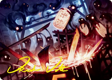 Smoke Spirits' Aid Art Card (Gold-Stamped Signature) [Kamigawa: Neon Dynasty Art Series] | Odin's Place