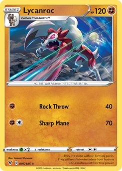 Lycanroc (095/185) [Sword & Shield: Vivid Voltage] | Odin's Place