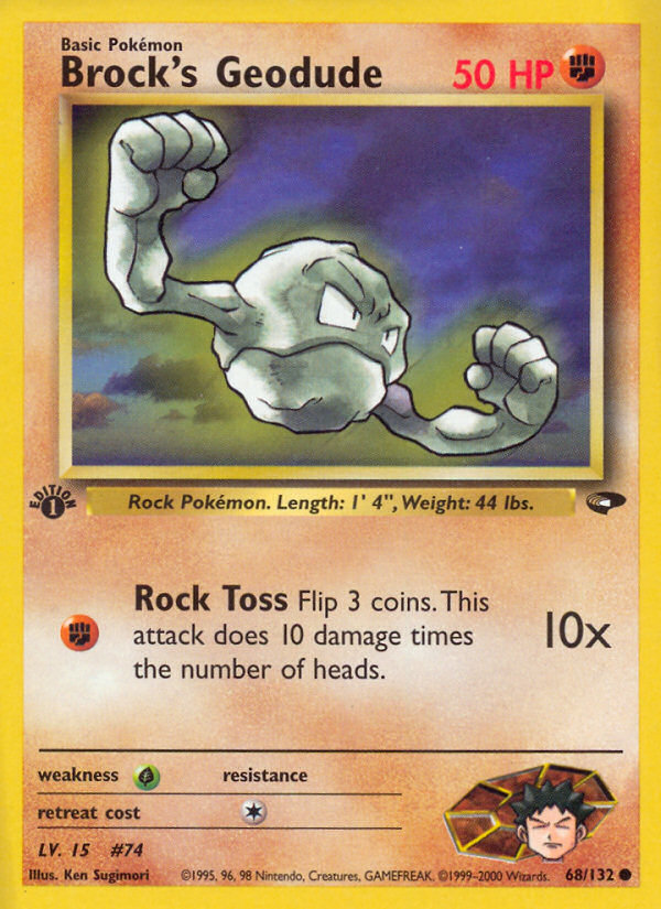 Brock's Geodude (68/132) [Gym Challenge 1st Edition] | Odin's Place