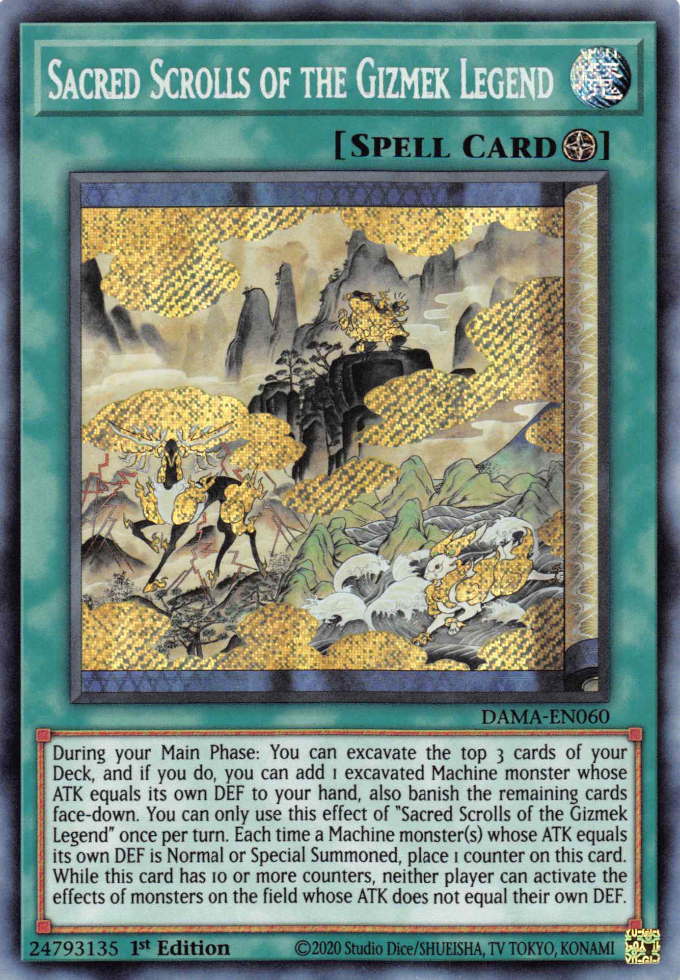 Sacred Scrolls of the Gizmek Legend [DAMA-EN060] Secret Rare | Odin's Place
